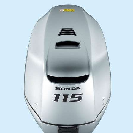 Priblížený pohľad na motor BF115.