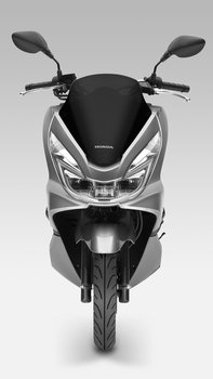 Honda-Sckúter-PCX150-Štúdio-Moondust Silver Metallic-Spredu
