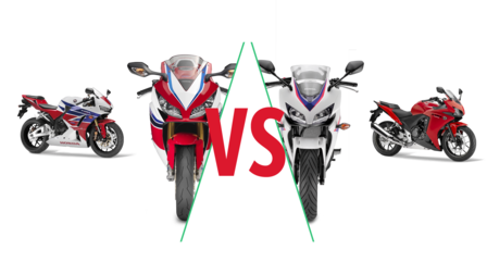 Combination of Honda motorcycles.