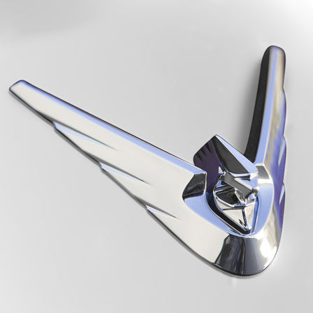 Priblížený záber na znak modelu Gold Wing.