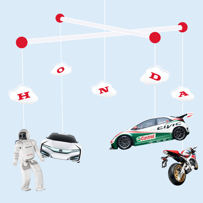 Rad produktov Honda.