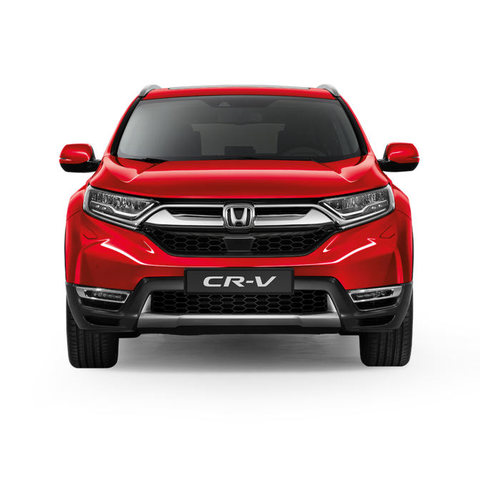 Pohľad spredu na model Honda CR-V.