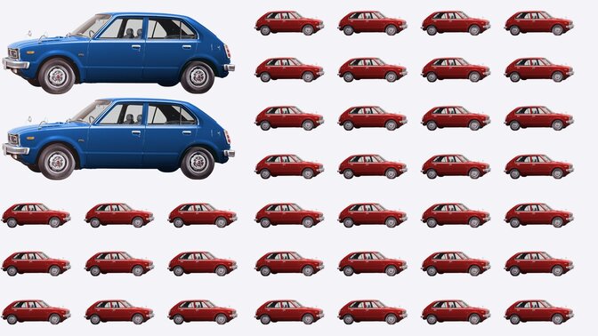 Americk&aacute; z&aacute;stava zostaven&aacute; z&nbsp;automobilov Honda Civic.