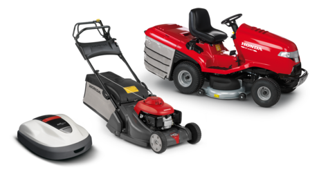 Rad produktov z&aacute;hradnej techniky Honda. Predn&yacute; troj&scaron;tvrťov&yacute; pohľad sprava.