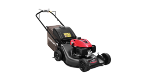 Kosačka Honda, predný trojštvrťový pohľad, sprava.