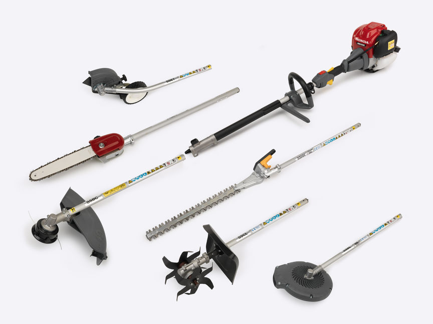 Honda Versatool, sedem obr&aacute;zkov nadstavcov pre n&aacute;stroj Versatool.