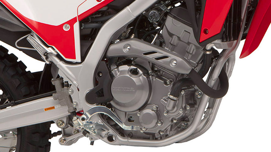 Honda CRF300L výkonnejší, kvapalinou chladený jednovalcový 4-ventilový motor DOHC