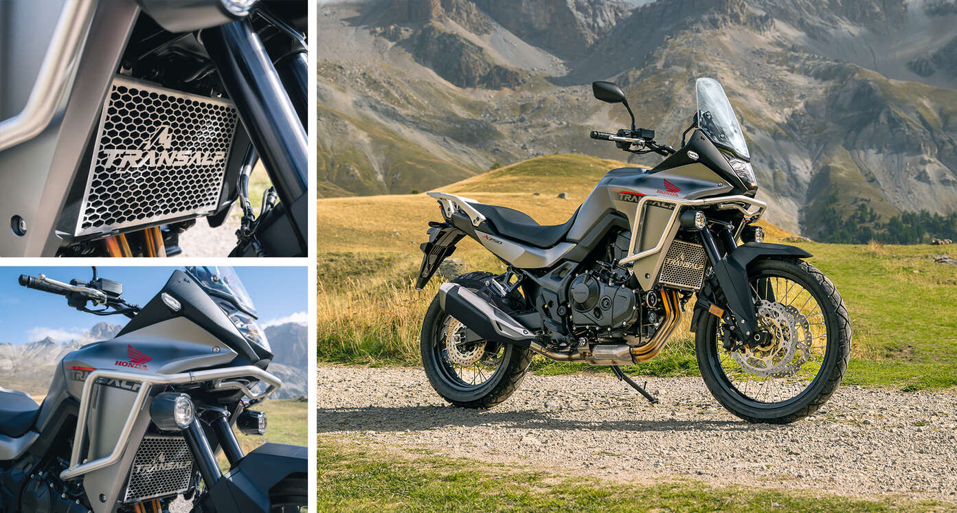 Model XL750 Transalp s Adventure sadou príslušenstva.