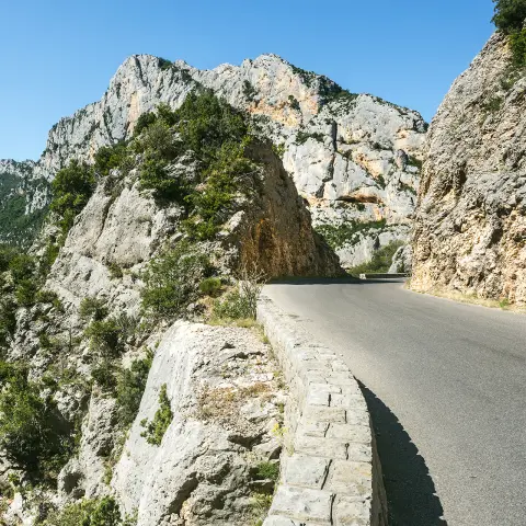 Gorges du Verdon (Alpes-de-Haute-Provence, Provence-Alpes-Cote d'Azur, Francúzsko), slávny kaňon