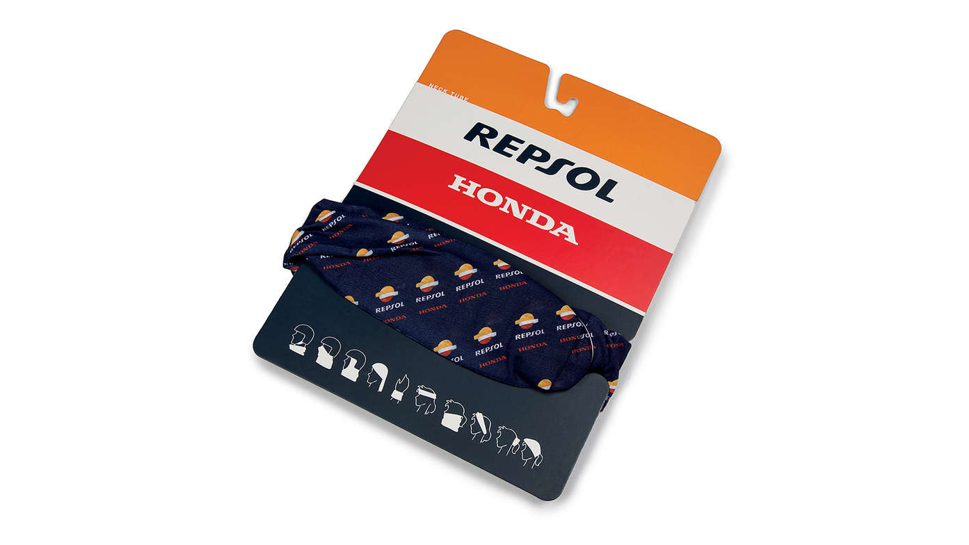 Dutý šál Honda Repsol vo farbách tímu MotoGP a s logom Repsol.