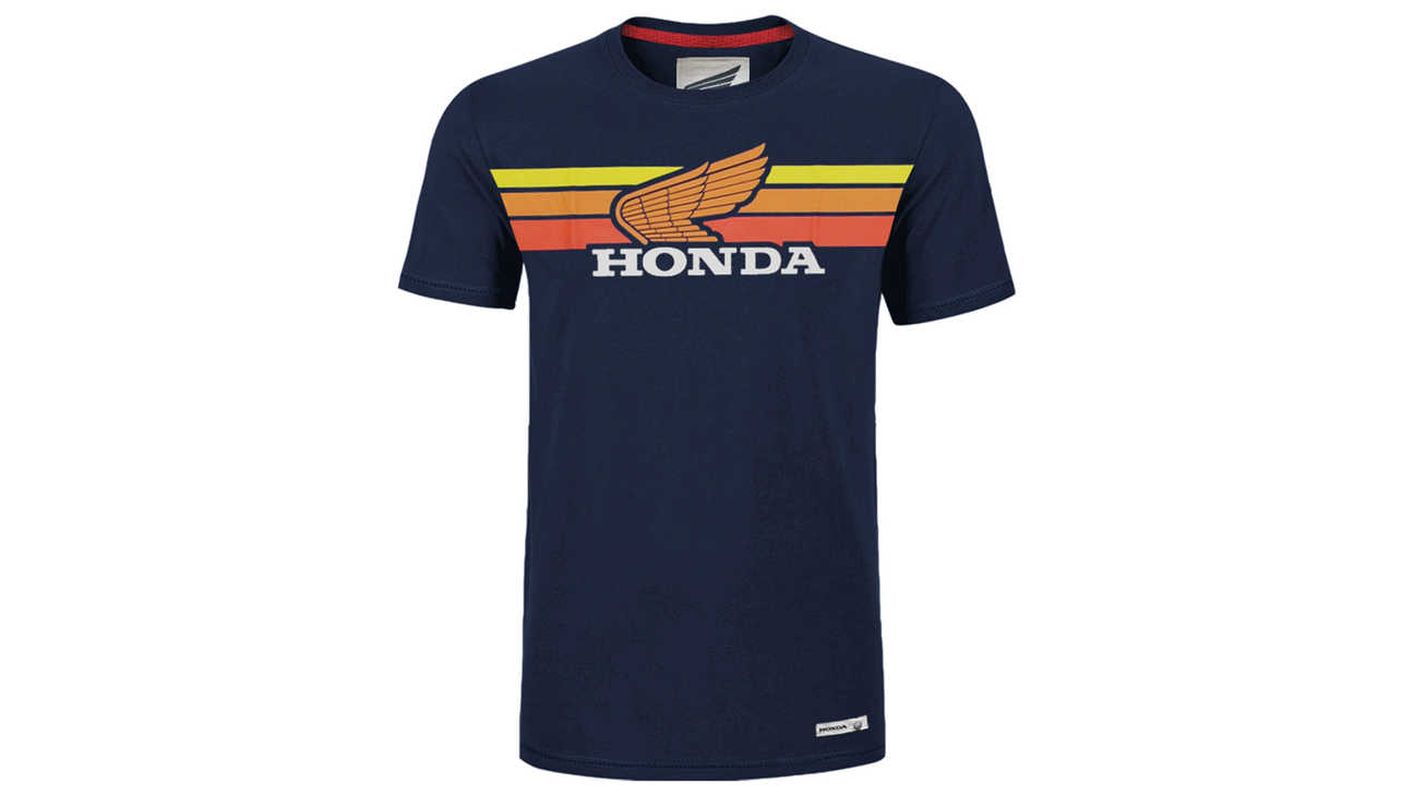Klasické námornícke tričko Honda s motívom západu slnka.