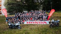 Group of Honda riders at Honda Festival