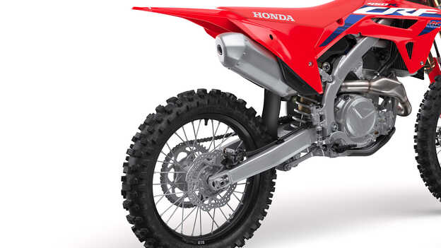 Ľahký tlmič výfuku modelu Honda CRF450R.