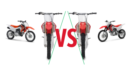 Kombinácia 4 terénnych motocyklov Honda.