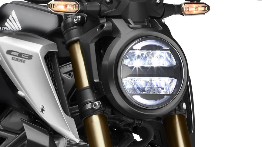 Honda CB125R, žiarivé LED osvetlenie