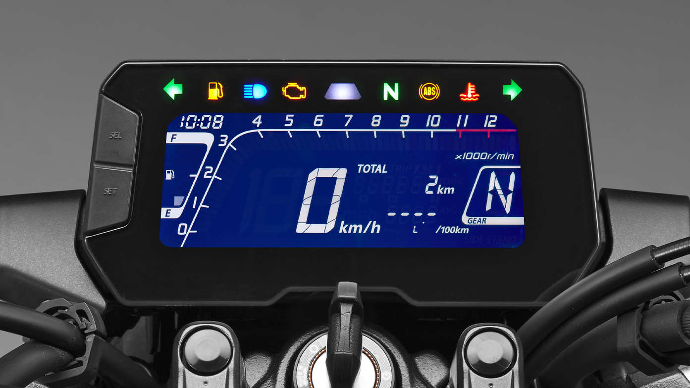 Honda CB125R, prepracovaná a ľahká palubná doska LCD