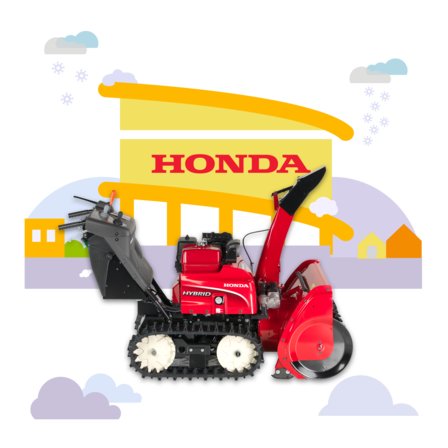 Obrázok predajne snehových fréz.